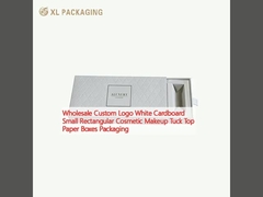 Großhandel Custom Logo Weißes Karton Kleines Rechteckiges Kosmetik-Makeup Tuck Top Papierkisten Verpackung