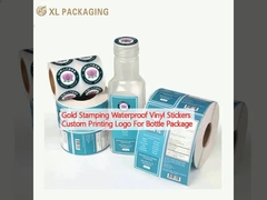 Gold Stamping Wasserdichte Vinyl Aufkleber Custom Printing Logo Für Flaschenverpackung