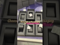 Luxuriöses eigenes Logo Schwarzer Deckel und Basis Steifboxen Papierbox Karton Papierverpackung Uhrenpackung