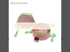 Custom Cosmetic Paper Box Mini-Schublade Box Grüner Bandgriff und Goldschachtel für Schönheitsartikel