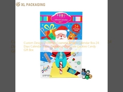 Custom Design Weihnachts-Kosmetik Adventskalender Box 24 Tage Kalender Papierverpackung