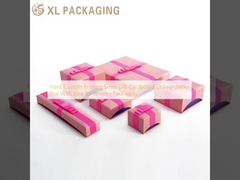 Hard Custom Printing Kleines Geschenk Karton Schublade Papierbox mit Bogen für Schmuckverpackung