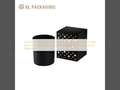 Zuschlagsdruck schwarze Duftkerzen Box Kartonkarten Kerzen Papier Verpackungskisten Goldfolie Stempeldeckel und Basis Geschenkpapierbox