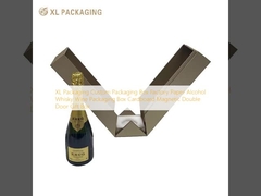 XL-Verpackung Maßgeschneiderte Verpackungskiste Fabrikpapier Alkohol Whisky Wein Verpackungskiste Karton Magnetische Doppeltür Geschenkbox