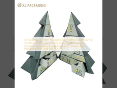 XL Packaging Custom Packaging Box Factory Countdown to Christmas mit luxuriösem Schenken Exquisiter 12/14-Schubladen-Weihnachtsbaum-Adventskalender Custom Drawer Box Verpackung mit Goldfolienakzenten
