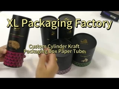 Auf Wunsch gedruckte Zellstoffpapierröhre Runde Kraftverpackungskiste für Tee Kaffee Süßigkeiten Schokolade