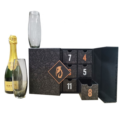kaufen 12 Tage Wein Adventskalender Box Custom Leere Weihnachts-Countdown Geschenkbox online manufacture