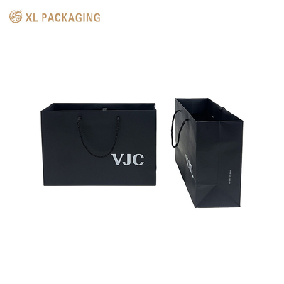 kaufen Individuelle Verpackung Schwarze Tasche mit eigenem Logo Einkaufspapier Geschenktaschen Geschäft für Schuhe und Kleidung online manufacture