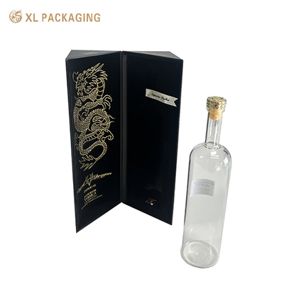 kaufen Customized Schwarzmagnet Goldfolie Weinkiste Luxus Whisky Rotwein Geschenkverpackungskiste Mit Samtfach online manufacture