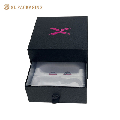 kaufen Custom Logo Papier Schwarze Parfümschachtel Verpackung Leere Parfümschachtel 2 Schichten Schublade Kosmetische Geschenkbox online manufacture