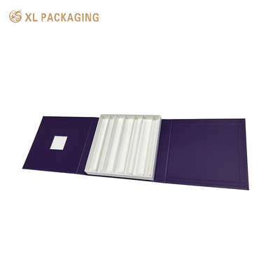 kaufen Steife lila Schokolade Geschenkpackung Dessert Halterung Magnetische Schließung Geschenkbox online manufacture