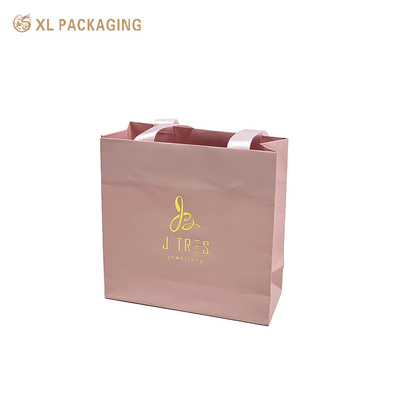 kaufen Großhandel Custom Farbe rosa Geschenk Verpackung Taschen Logo-gedruckte Papier Versandtaschen mit verstärkten Griffe Matte/Glanz Finish perfekt für Geburtstagsgeschenke Markenlieferungen online manufacture