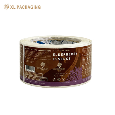 kaufen Gold Stamping Wasserdichte Vinyl Aufkleber Custom Printing Logo Für Flaschenverpackung online manufacture