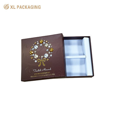 kaufen Luxuriöse braune starre Seife Geschenk-Box mit 350gm Kartenpapier Einfügen Goldfolie Stempel und Matte Lamination Online-Herstellung