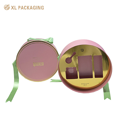 kaufen Goldfolie Druck Luxus Textur Papier Kosmetik Kerze Seife Box Deckel und Basis Box mit Band Online-Herstellung