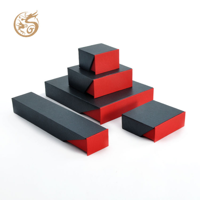 kaufen Kleine Rote Schwarze Schmuckbox Schublade Papierbox Ring Halskette Armband Schmuckgeschenkbox Online-Herstellung