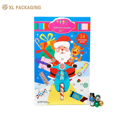 kaufen Custom Design Weihnachten Kosmetik Advent Kalender Box 24 Tage Kalender Papier Verpackung Schokolade Kekse Süßigkeiten Geschenkbox online manufacture