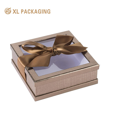 kaufen Öffnen Sie das Fenster Custom Logo Süßigkeiten Schokolade Box Papier Paket Box Quadrat Form Elegante Geburtstag Essen Papier Brett Schokolade Verpackung online manufacture