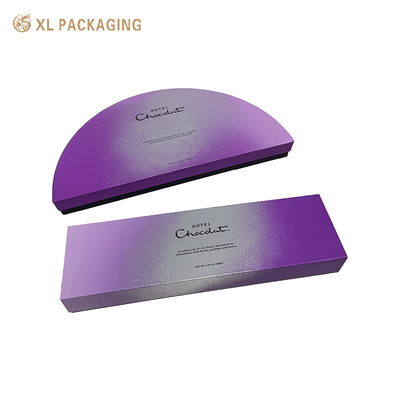 kaufen Luxus-Schokoladen-Papier-Box Süßigkeiten Nüsse Geschenkverpackung Silberfolie Halbkreis Schokoladen-Box online manufacture