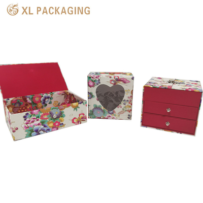 kaufen Glänzende Lamination Karton Schublade mit Magnet Flip Druck Blume für Mode Geschenk Handwerk Hautpflege Gesichtscreme online manufacture