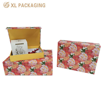 kaufen Umweltschonende Karton-Magnetverschluss-Geschenkbox mit pulsierendem Blumendruck und weichem Stoffverkleidetem Inneren Online-Herstellung