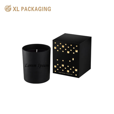 kaufen Zuschlagsdruck schwarze Duftkerzen Box Kartonkarten Kerzen Papier Verpackungskisten Goldfolie Stempeldeckel und Basis Geschenkpapierbox online manufacture