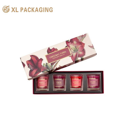 kaufen Custom Klappbare 2-Piece Himmel und Erde Deckel Kerze Geschenkbox, Flat Pack Versand 350gsm Papierbox mit 4-Slot PET Einfügen für Duftkerze Online-Herstellung