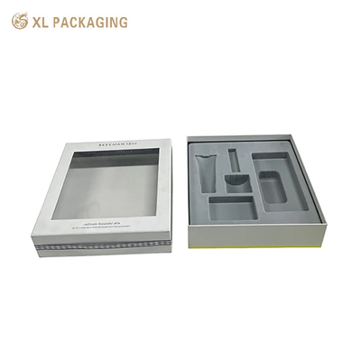 kaufen Luxuriöse, kundenspezifische Geschenkbox Kosmetische Hautpflege Verpackung Kartonpapierboxen Deckel und Boden Papierbox mit Fenster online manufacture