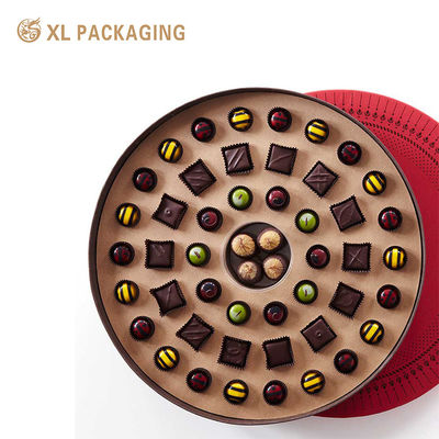 kaufen Individuelle runde Schokoladenboxen | Luxuriöse Prägeverpackung Online-Herstellung