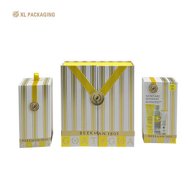 kaufen Individuelle halbrunde Kosmetik-Papierbox mit vollfarbigem Offsetdruck und Goldfolienprägung für Hautpflegeverpackungen Online-Herstellung