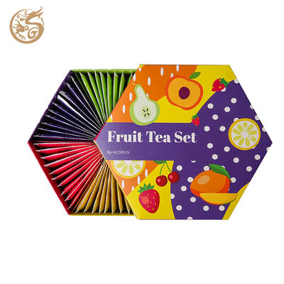 kaufen Custom Printed Hexagonal Tea & Dessert Gift Box With Paper Divider Insert Packaging Online-Herstellung