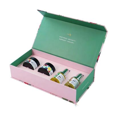 kaufen Flap Deckel Kosmetische Geschenkbox Schaumflasche Verpackung mit Premium-Goldfolie Logo Online-Herstellung