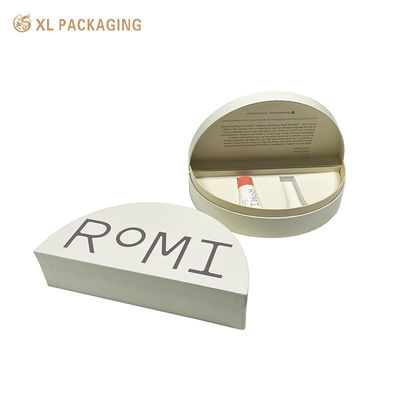 Luxuriöse, maßgeschneiderte Kosmetik-Box mit geprägtem Logo und EVA-Einsatz in halbkreisförmiger Form für Parfüm und Hautpflege