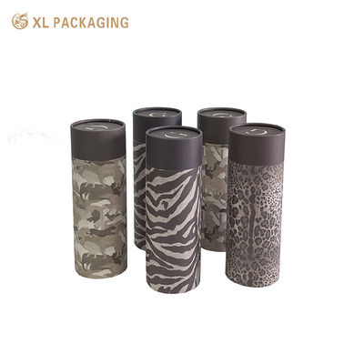 Custom 1.5mm Karton Kraftpapier Tube Box mit 120gm Weißem Kraftpapier und 4C Tiermuster Druck