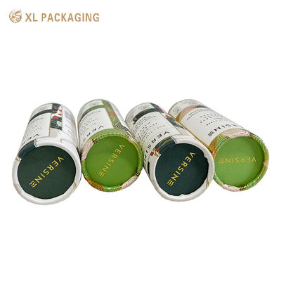 Custom Design Rundpapierrohr Verpackungskiste für ätherische Öle und Hautpflegeprodukte 157gms Kunstpapier 1,5mm Hartkarton