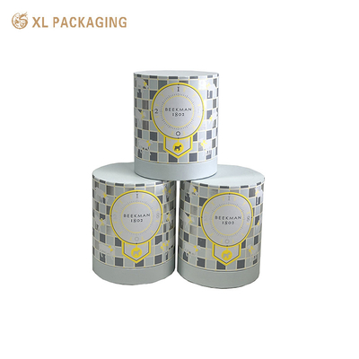 Luxuriöse Hautpflege-Art-Papier-Tubeboxen, handgefertigte Kartonzylinder mit individuellem Druck, Satin-Innenausstattung, ideal für Serum-Sets, Spa-Geschenke & Markenkollektionen