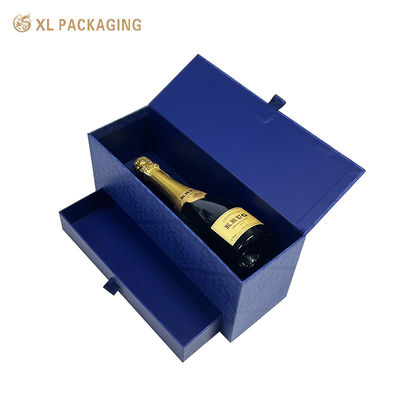 Maßgeschneiderte zweischichtige Geschenkverpackung für Weinflaschen und Schokolade mit magnetischem Deckel – Luxus-Geschenkbox