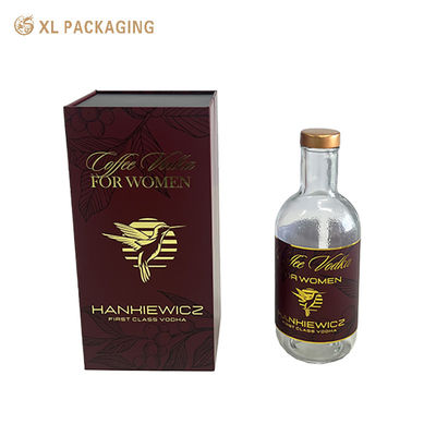 Individuelle magnetische Wein-Geschenkbox mit EVA-Einsatz und Goldfolie