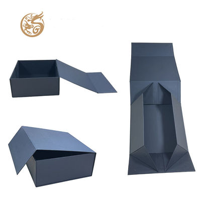 Magnetische schwarze Geschenk-Hamper-Box mit Goldfolie für Hautpflege und Wein