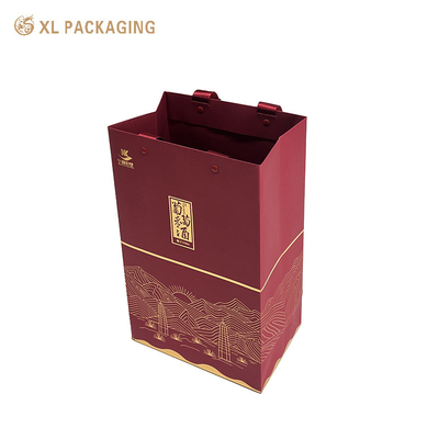 Mode Luxus Spezialpapier Handtasche Handtaschen Rot Schmuck Halskette Armband Ohrringe Verpackungskiste Geschenktaschen