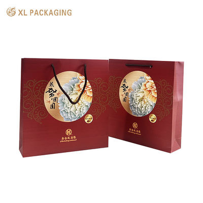 Recyclingkarton-Weinbeutel mit individuellem Logo für Luxus-Geschenkverpackungen