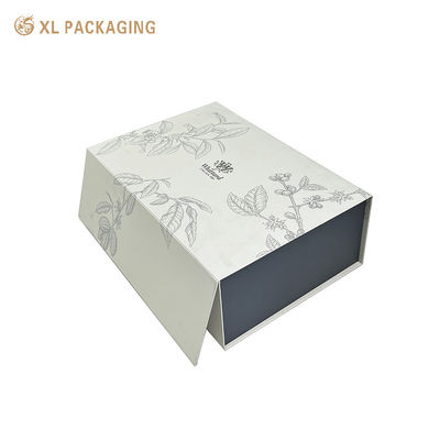 Matte Flachpack Klappteefach Einfache Montage Geschenkbox für Kaffee-Tee mit Silberfolie Logo