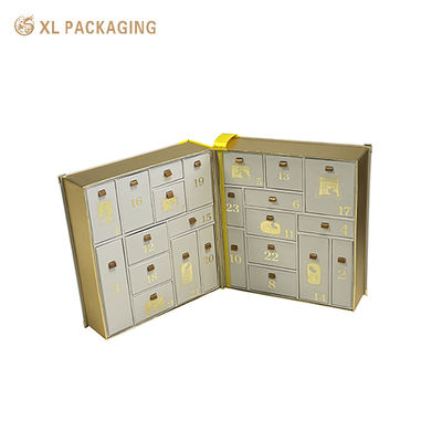 Custom OEM Doppeltür 24 Schublade Schönheit Adventskalender Leere Verpackungskiste