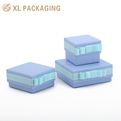 Blaue Marmorkarton-Schublade Schmuckschachtel mit Bandbogen Luxus-Armband Verpackung Samtbezug & Goldfolie Akzente Elegante Geschenkbox für Brautjungfern Geburtstage & Premium Schmuck