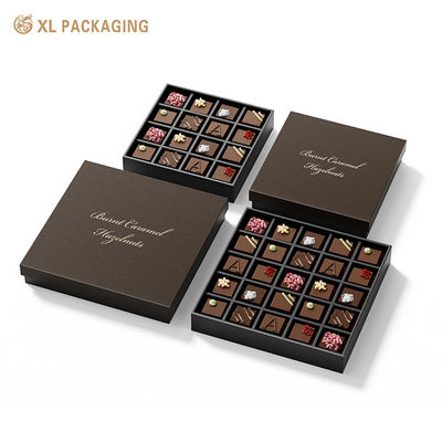 Soft Touch Leder Fühlen Hart Pappe Geschenkbox für anpassbare Schokoladenverpackung
