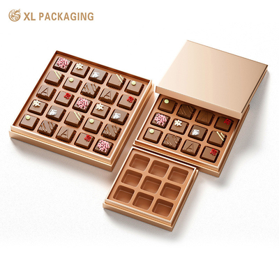 Individuelle Schokoladenverpackungskiste mit Deckel und Schwamm Einfügen starre Kraft Geschenkbox