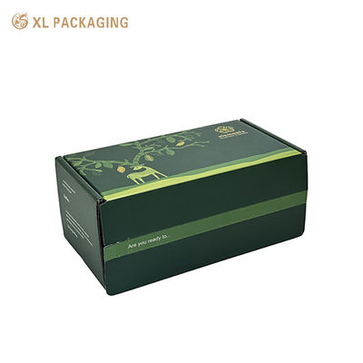 Benutzerdefinierte vollfarbig bedruckte Wellpappe-Versandbox mit Selbstverriegelungsdesign und flach verpackbarer Konstruktion