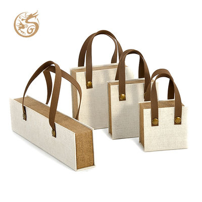 XL Verpackung Magnetische Hartpapierbox für Schmuck Halskette Armband Strukturpapier Buchform