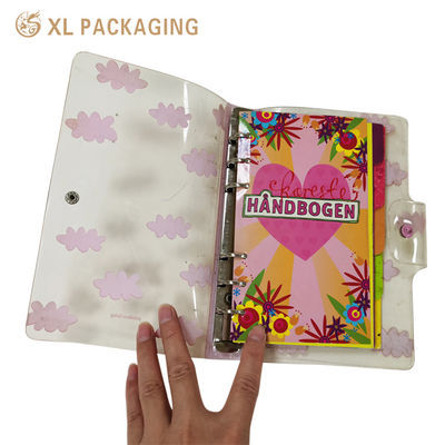Custom PVC 6-Ring Loose-Leaf Binder Notebook mit flexiblem wasserdichten Cover und Vollfarbdruck