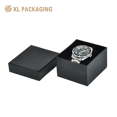 Dunkelbraune Krokodil-Embossed False-Leder-Uhr Geschenk-Box mit weichem gepolsterten Uhrenkissen und Deckel-und-Basis starre Struktur